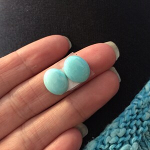 Sleeping Beauty Turquoise 12x10mm Pair