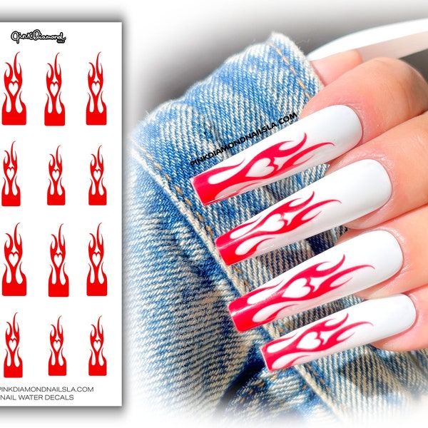 Flame Decals Etsy