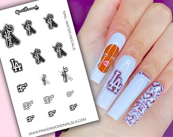 Dodgers Nail Art Etsy