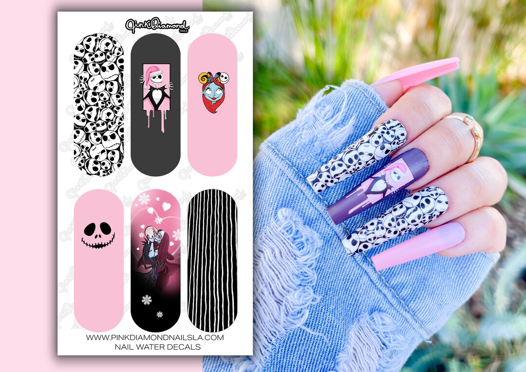 Nail Water Decals Jack & Sallys Nightmare Before Christmas / Etsy
