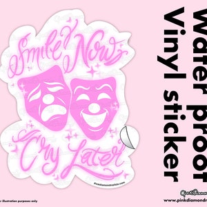 Buy Now Think Later / Vinyl Sticker / Black Cat / Pay Later / Quote