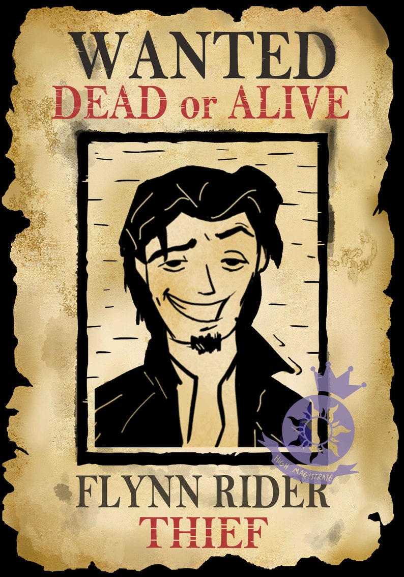 Affiche personnalisée RAPUNZEL/FLYNN RIDER Wanted Ordinateur - Etsy France