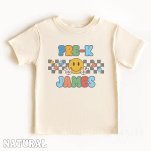 Pre-K Shirt for Boys, Personalized Toddler Tee, Custom Name Back to School Shirt, First Day of School Outfit, Preschool T-Shirt