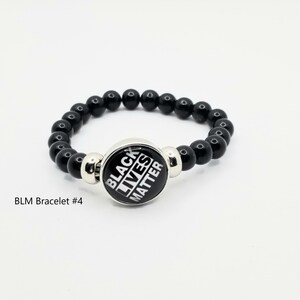 Black Lives Matter Beaded Bracelet, Unisex Bracelet, BLM Bracelet Black History