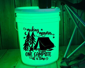 Camp Bucket Decal Making Memories Tent Edition | Bumper Sticker | Memories | Campsite | Camping | Bucket Lights | Lighted Camp Bucket