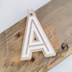 Personalised initial name tag/bag tag/stocking tag