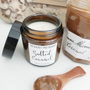 Salted caramel soy candle