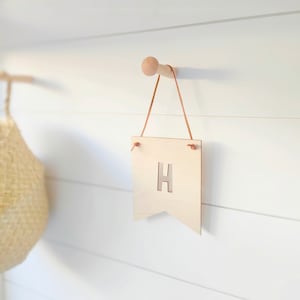 Personalised letter small wooden sign/name banner