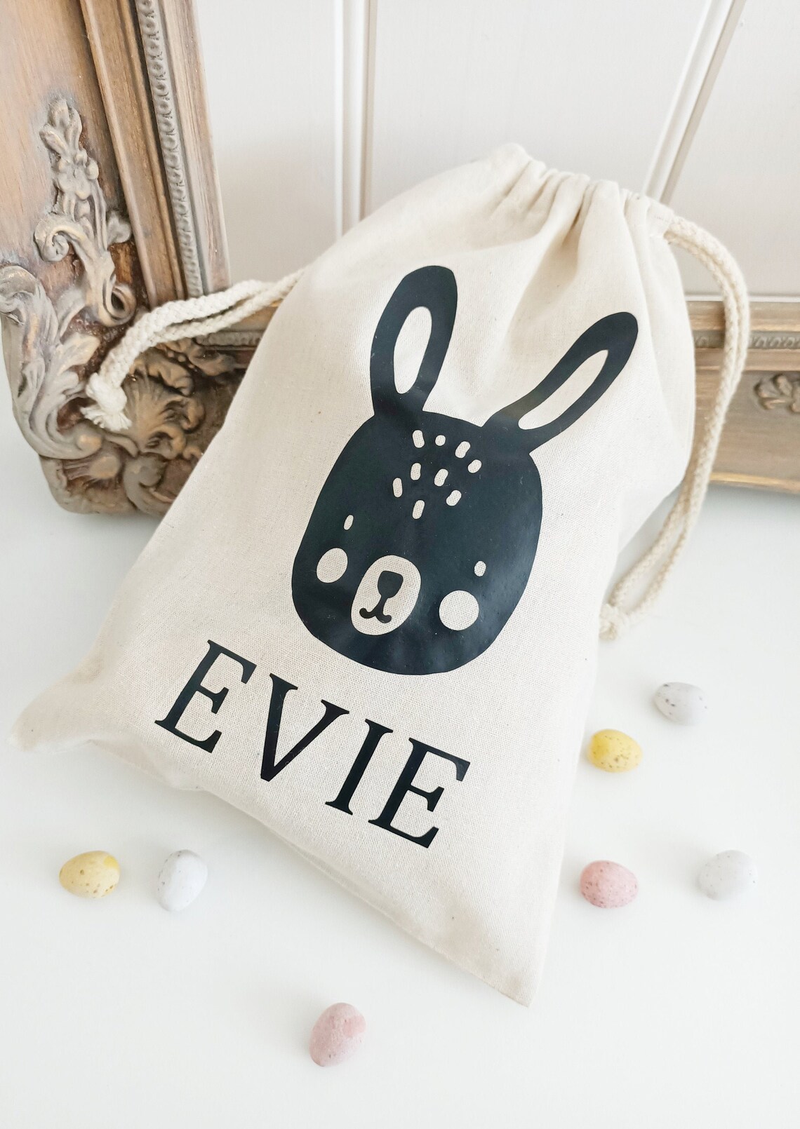 Personalised Drawstring Easter Bag Etsy Australia