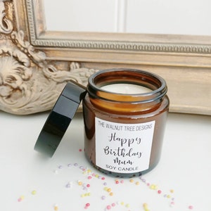 Personalised Happy Birthday soy candle