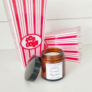 Salted caramel popcorn soy candle