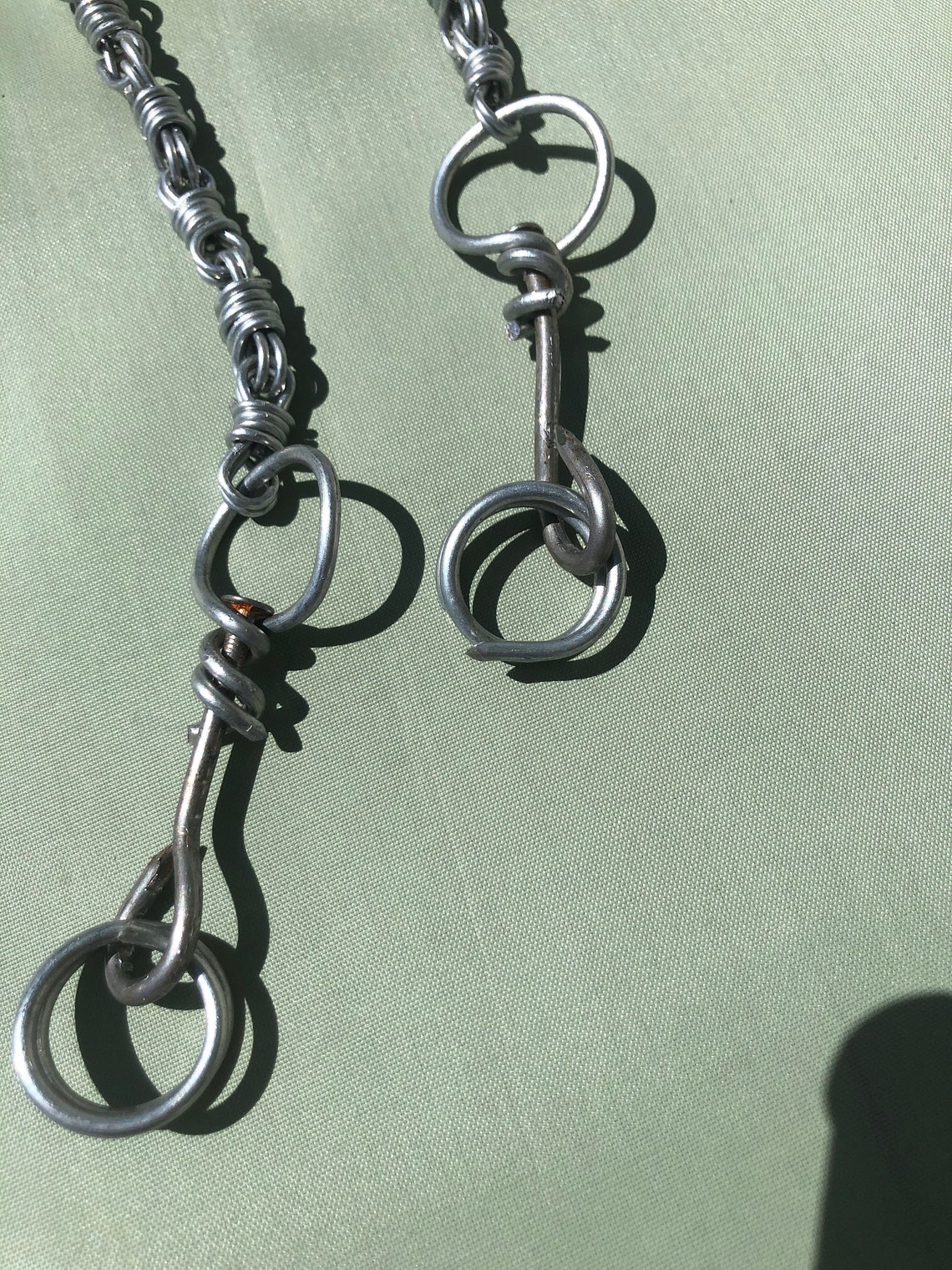 Rein Chains, Slobber Chains, Set of Two, Handmade With Swivels, Tight