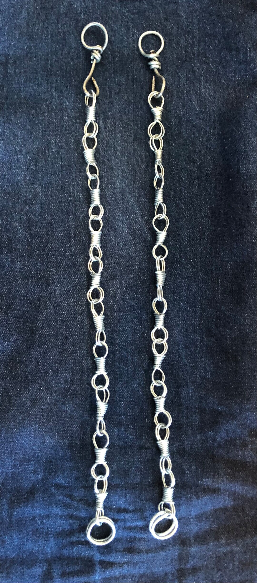 Rein Chains, Slobber Chains, Cadenillas De Freno, Set of Two, Handmade