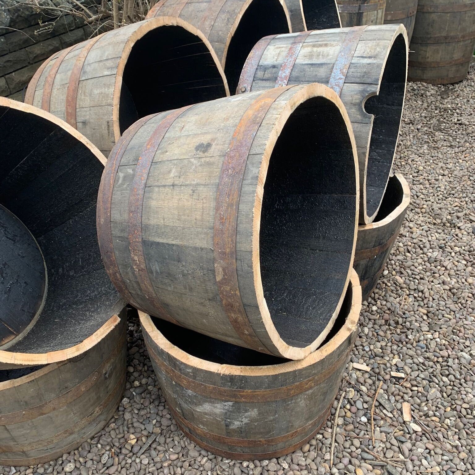 Whisky Barrel Planters. Collection Only, Leeds. Etsy UK