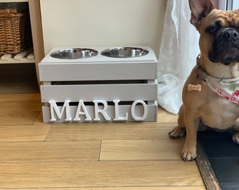 personalized dog feeding station