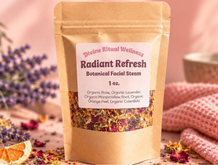 Radiant Refresh | Organic Botanical Facial Steam | 1 oz.