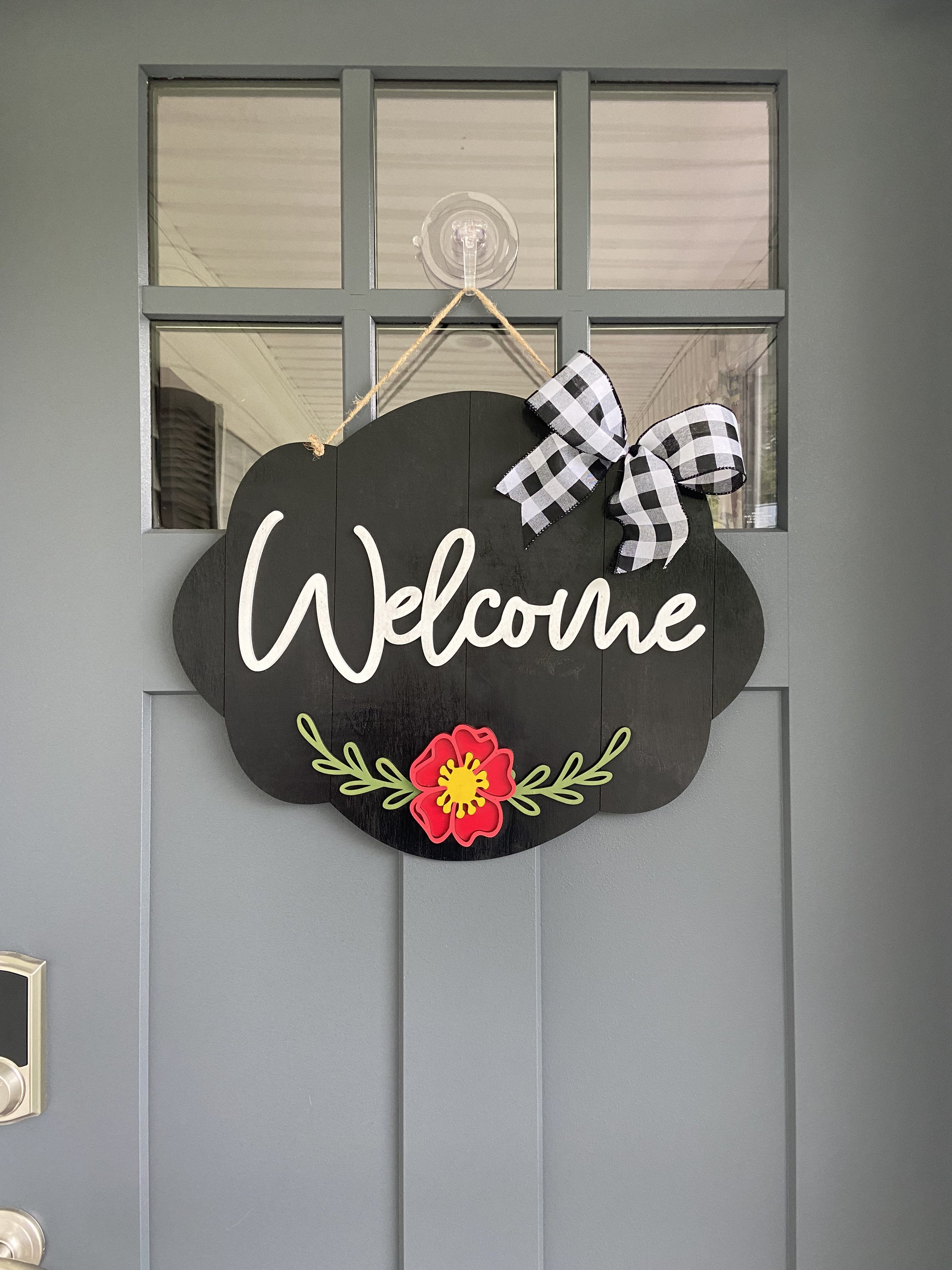Flower Door Sign Everyday Door Hanger Entry Decor Etsy