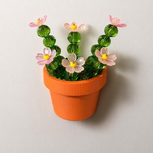DIY Beaded Flower Kit | Mini Flower Pot Craft Kit | Handmade Gift Idea | Beginner Friendly | Spring Craft for Kids & Adults