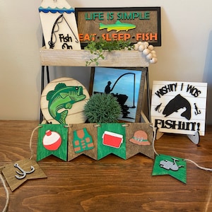Fishing Tiered Tray - Etsy