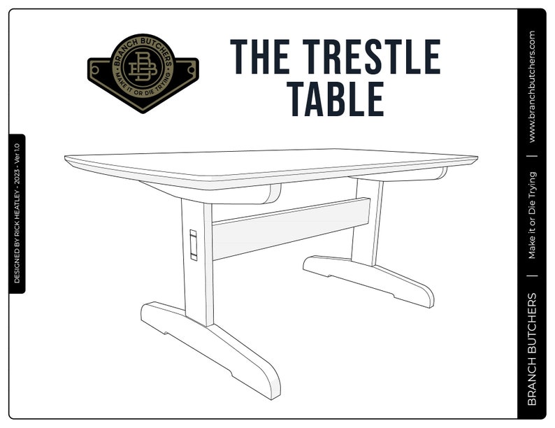 Dining Trestle Table Etsy
