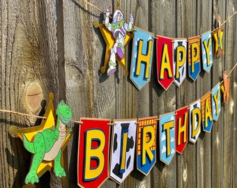 Toy Story Happy Birthday Banner Toy Story Theme Birthday Party Decor