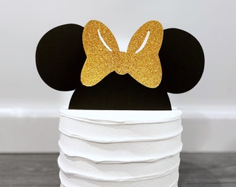 Minnie Mouse Cake Topper - Minnie Mouse Birthday - Minnie Mouse Party - Minnie Mouse Ears - Minnie Birthday - Minnie Mouse Decor