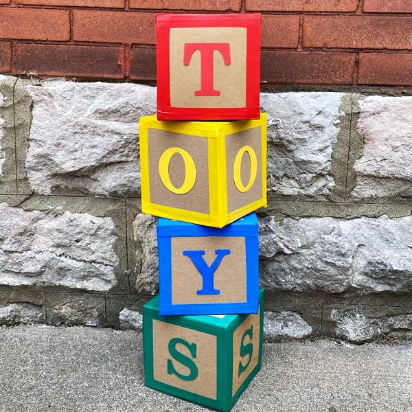 Toy Story Theme Alphabet Block Decor Toy Story Birthday Party Decorations Primary Color Large Alphabet Blocks