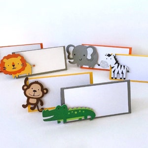 Tarjetas de lugar Safari - tarjetas de tienda Safari - tarjetas de lugar de animales - tarjetas de tienda de animales - tarjetas de animales Safari - cumpleaños temático Safari - fiesta Safari