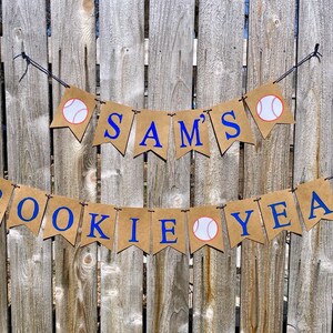Rookie of the Year Banner Baseball Birthday Party Banner Baseball Themed First Birthday Party Decor