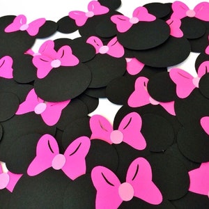 Minnie Mouse Die Cuts - Minnie Mouse Cut Outs - Minnie Mouse Heads - Minnie Mouse Party - Minnie Mouse Scrapbooking - Minnie Mouse Decor