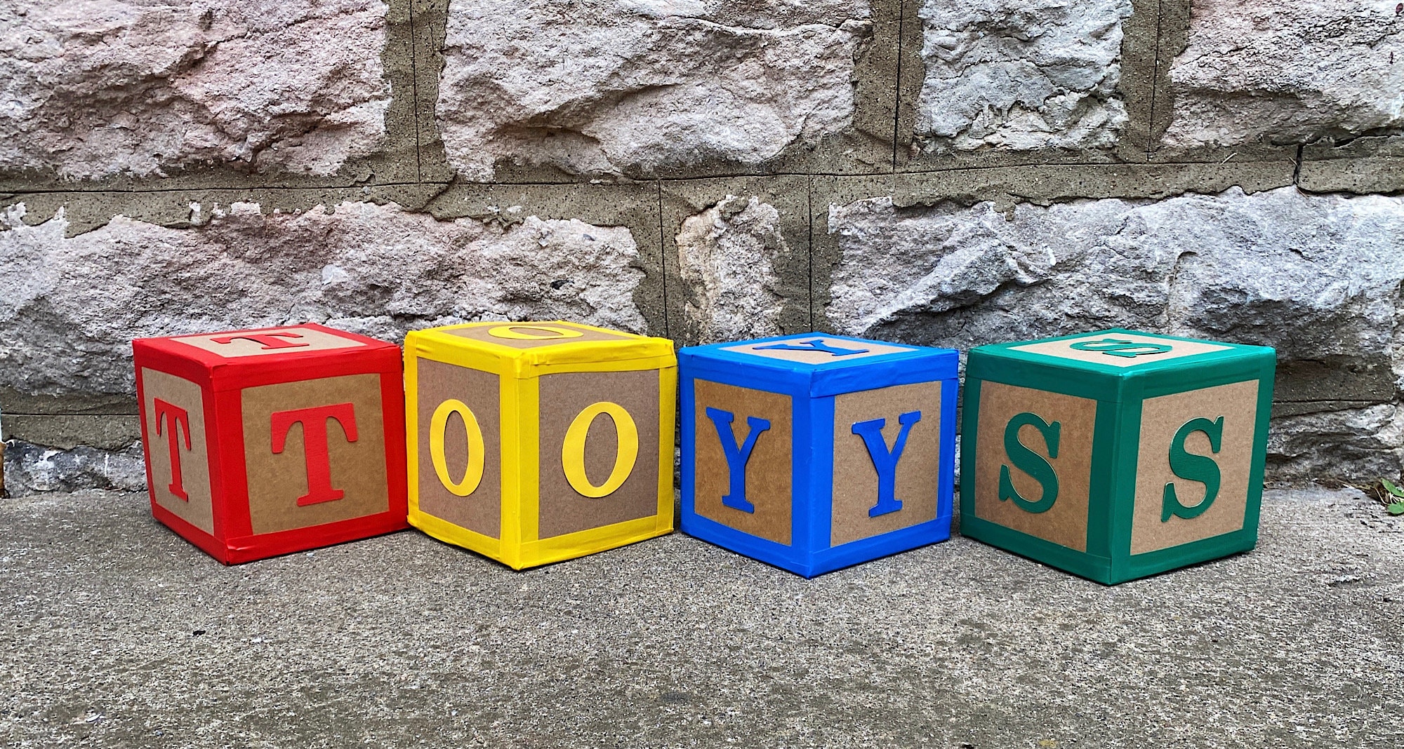 Toy Story Theme Alphabet Block Decor Toy Story Birthday Party Etsy