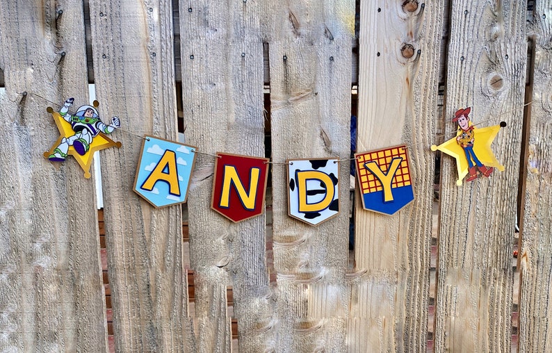 Toy Story Custom Birthday Banner Toy Story Birthday Party Etsy
