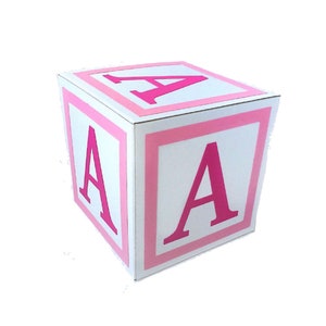 Baby Shower Alphabet Blocks ABC Baby Blocks 3D Block Letters Nursery Decor Baby Shower Centerpieces Block Letters Cake Smash Decor image 3