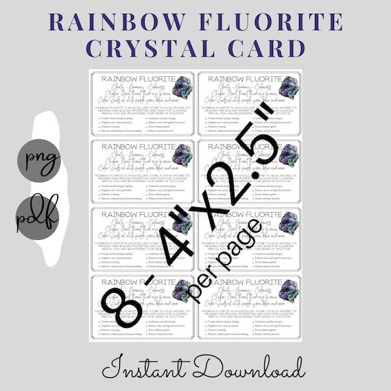 Rainbow Fluorite Crystal Meaning Cards: Clarity, Harmony, Calmness