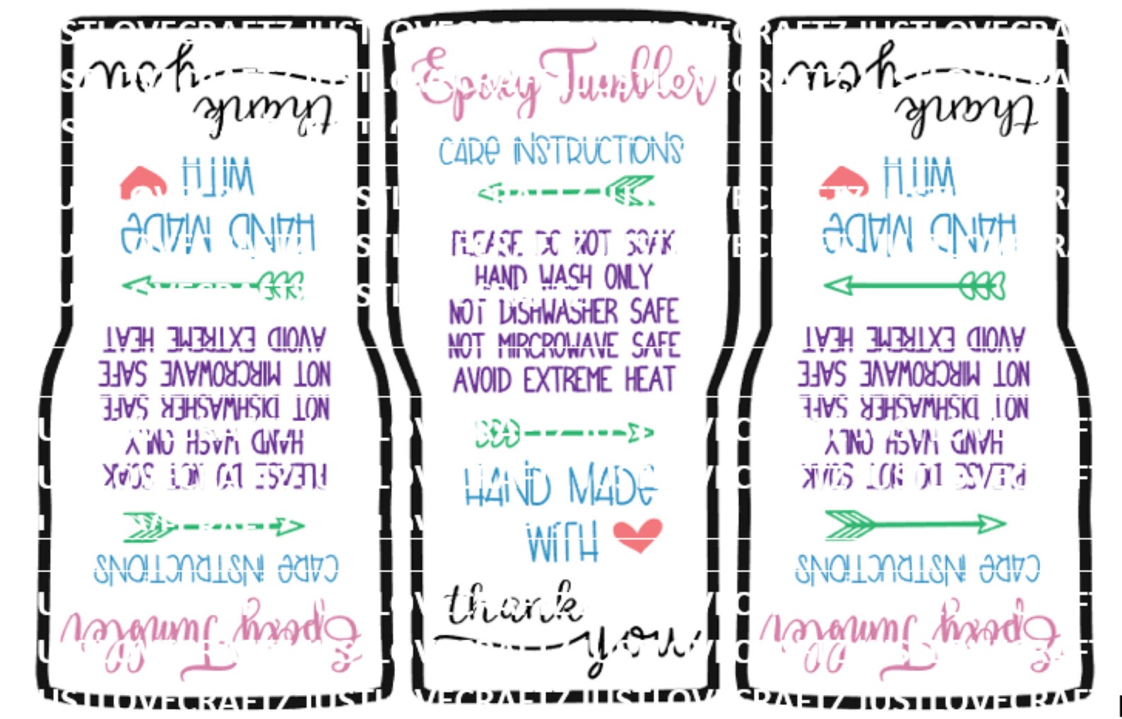 Epoxy Tumbler Printable Care Instructions DOWNLOAD ONLY Etsy