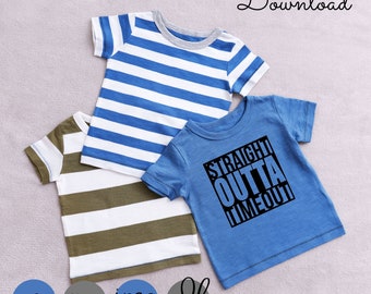 Toddler Shirt "Straight Outta Timeout" - SVG, pdf, png, jpg DOWNLOAD Only - cut file - silhouette - cricut - Fun Saying - mom & dad approved