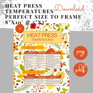 Heat Press Temperature Settings - Several Pretty Options ~ Download ...