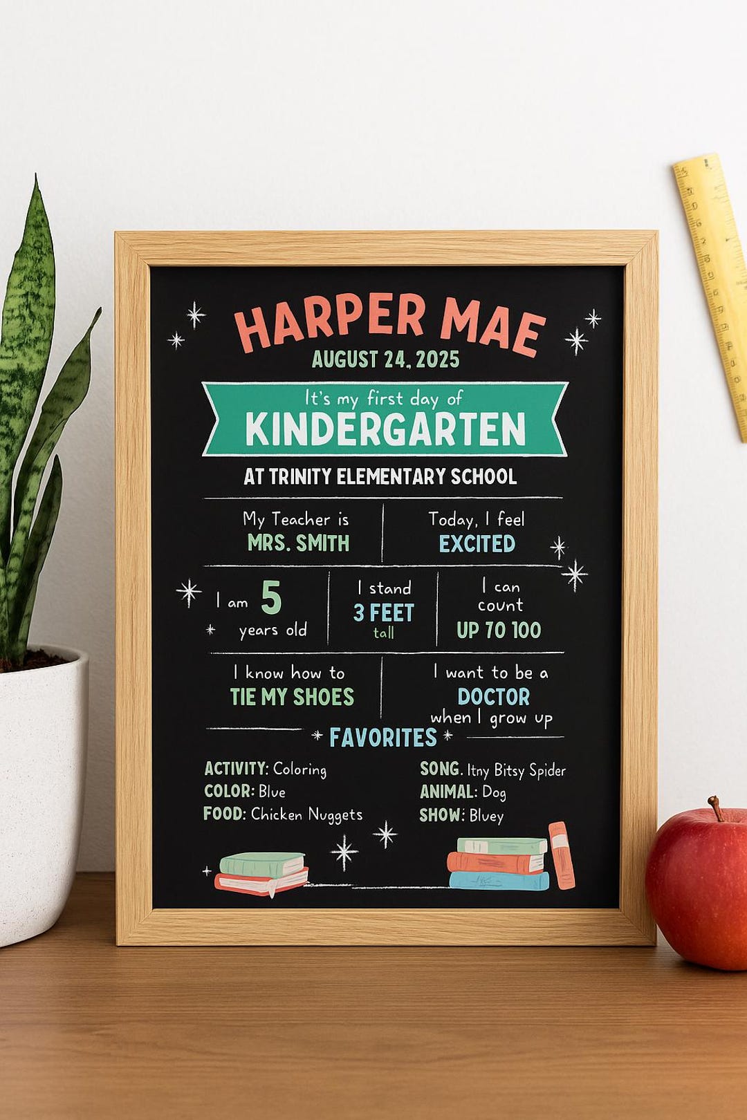Editable Chalkboard Back to School Sign: Printable Keepsake (digital ...