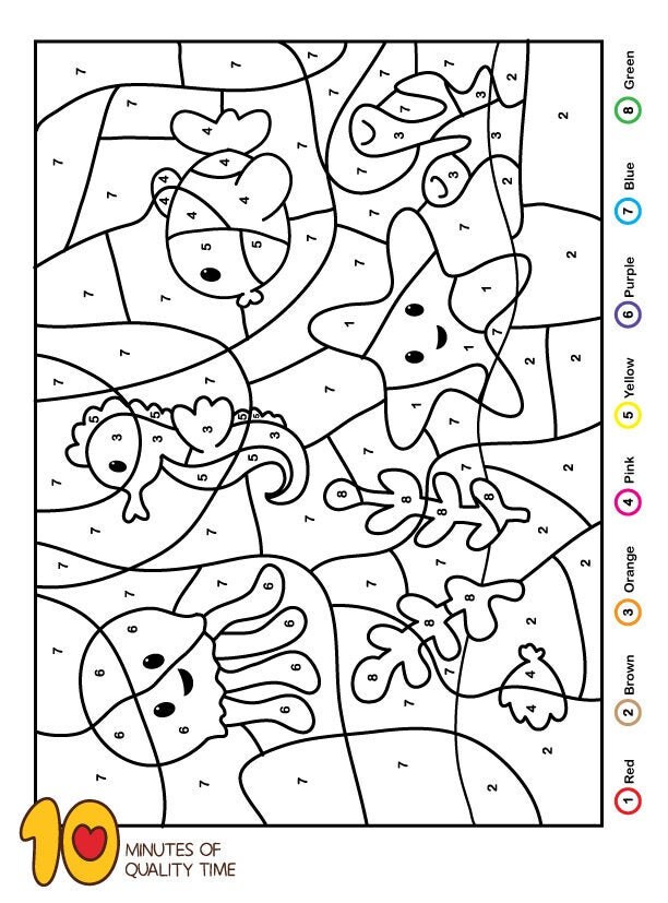 Color by Number Summer Edition | Etsy