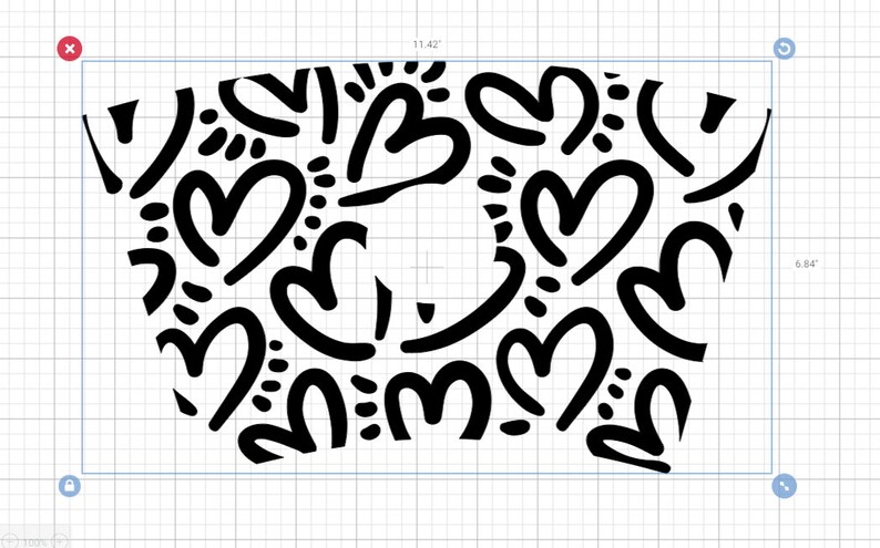 Download Full Wrap Starbucks Cold Cup Heart SVG For Cricut DYI Cup ...