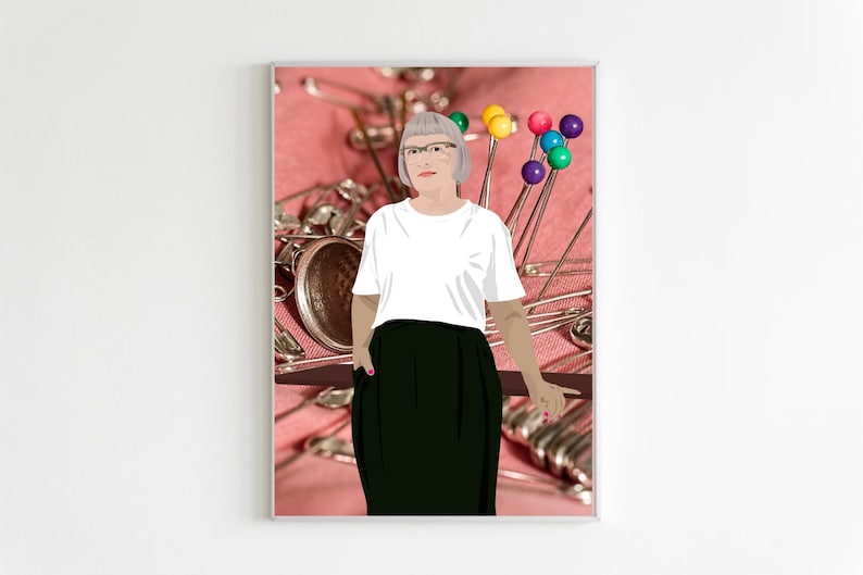 Esme Young British Sewing Bee Digital Illustration Print Etsy