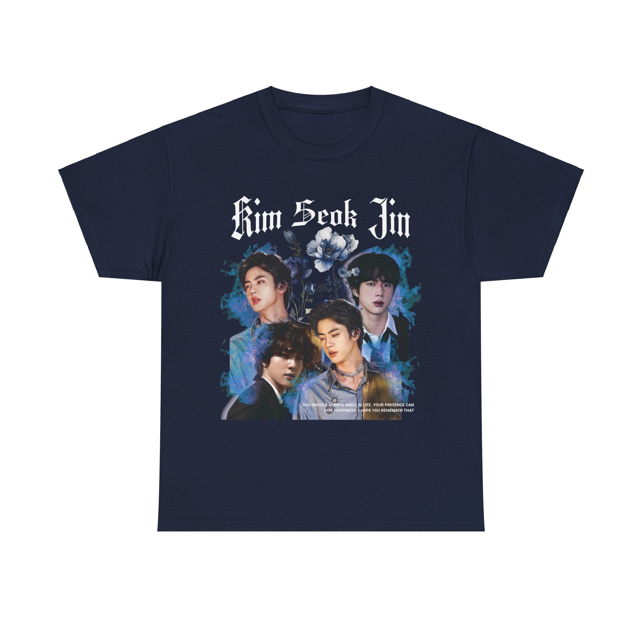 JIN Tシャツ　BLACK_JIN S/S T-SHIRT ジンくん BTS Kpop Kim Seok Jin Korean Artist 90s Bootleg Classic
