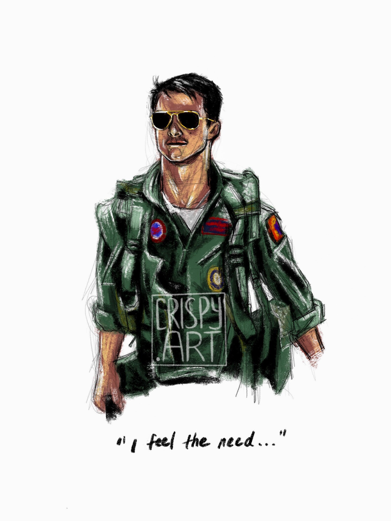 Top gun wall art Illustration by Chrissy H. Etsy
