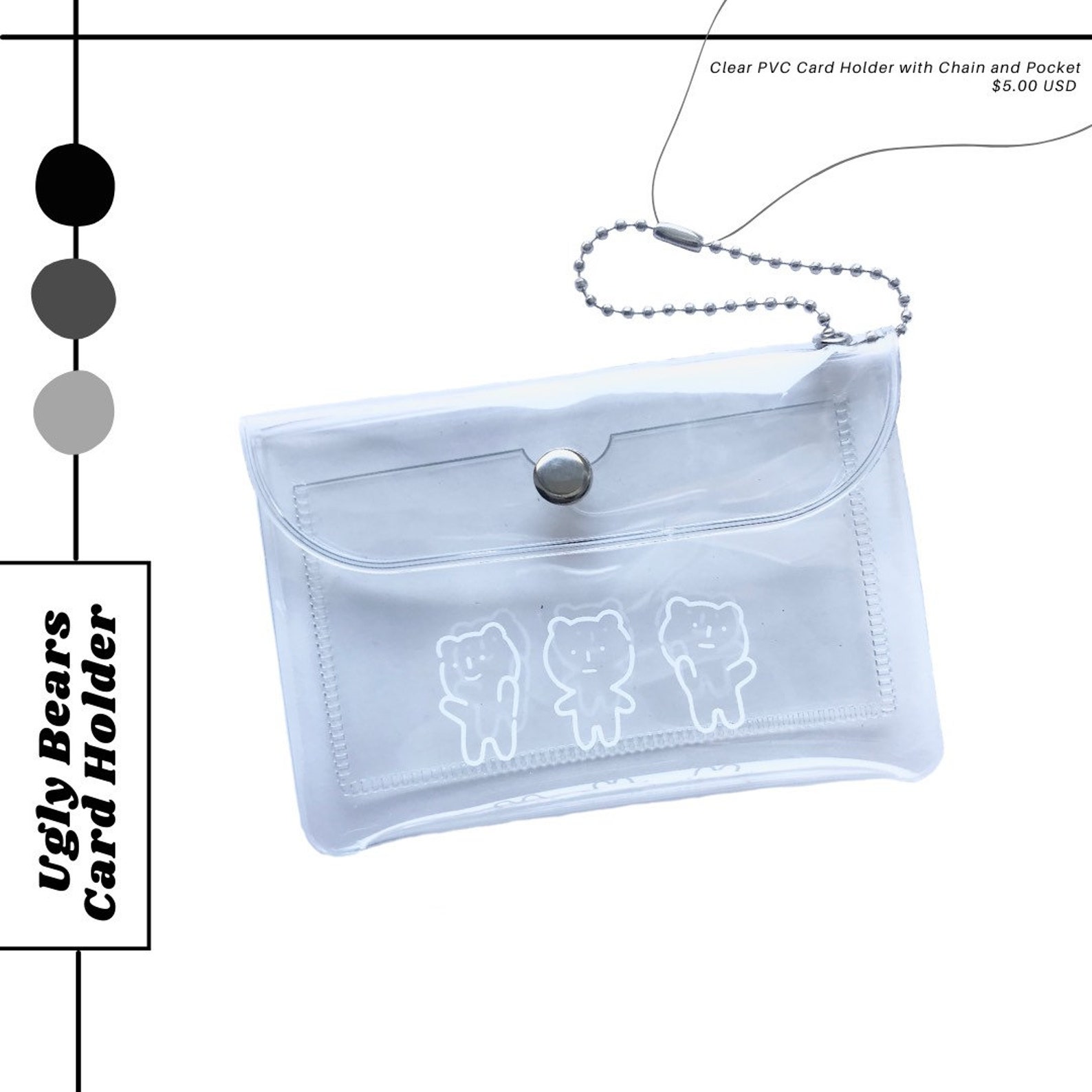 Clear Card Holder Etsy