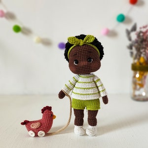 Amigurumi Tina Doll and Rooster Car English Pattern