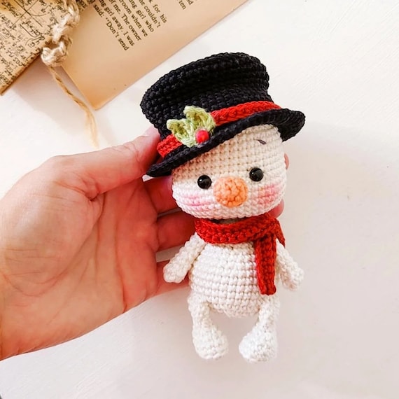 Navidad MuÃ±eco De Nieve Hecho De Ganchillo MuÃ±ecos De Nieve NavideÃ±