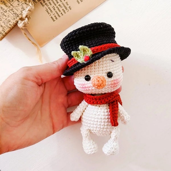 Amigurumi mini snowman English Pattern