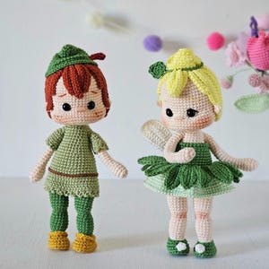 Amigurumi 2-in-1 Crochet Pattern – Forest Boy & Flying Fairy Doll Set – PDF Tutorial for Handmade Dolls