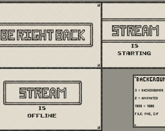 Animated Twitch Backgrounds Overlay Retro Black and White Theme