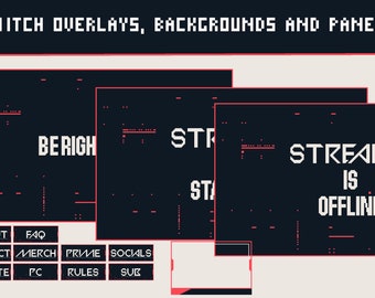 Animated Twitch Overlay Package Valorant Theme